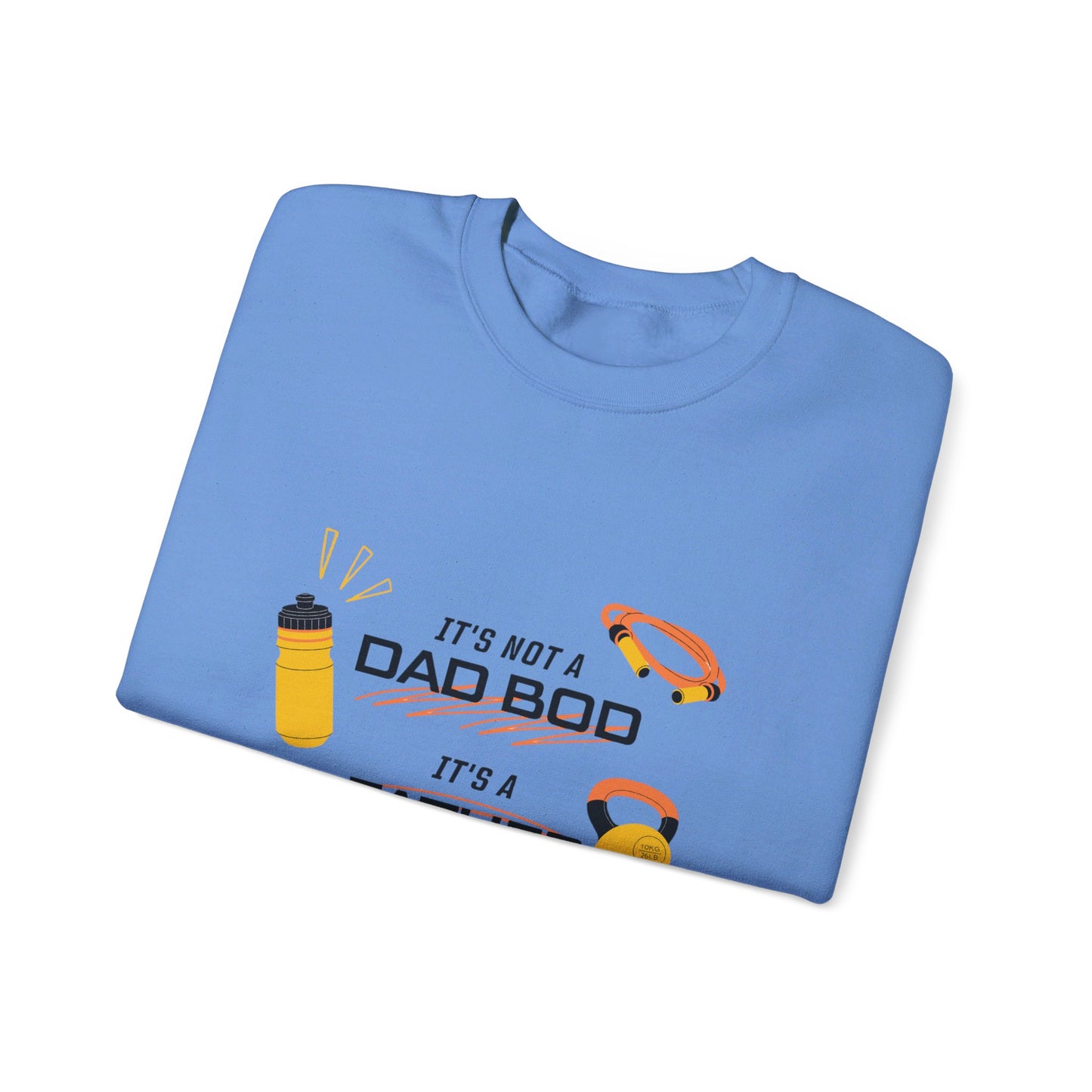 Dad Bod Father Figure Workout Healthy Exercise Crewneck Sweatshirt Top Sports Gym