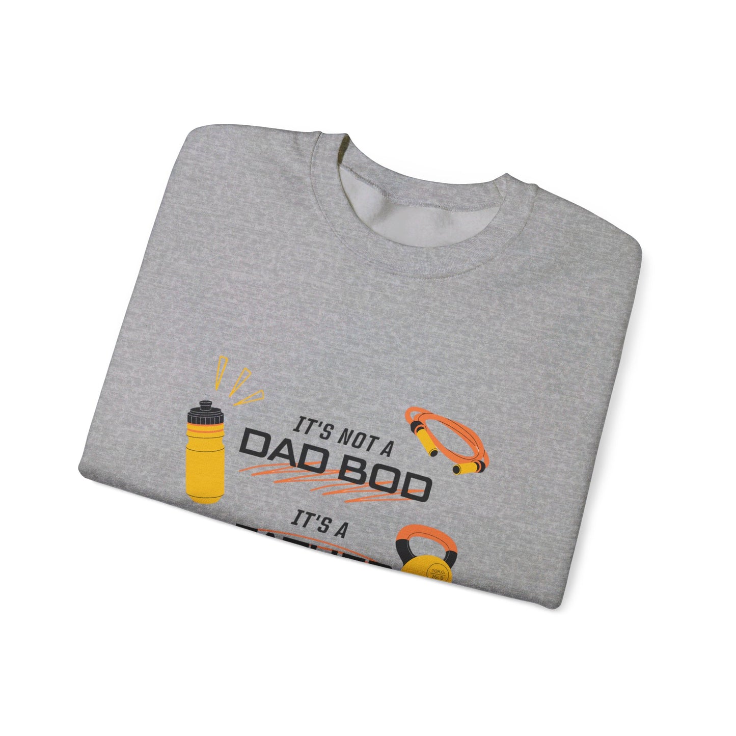 Dad Bod Father Figure Workout Healthy Exercise Crewneck Sweatshirt Top Sports Gym