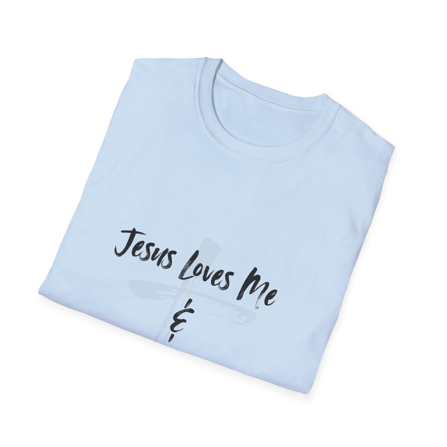 Jesus Loves Me and My Tattoos Tee Unisex Softstyle T-Shirt