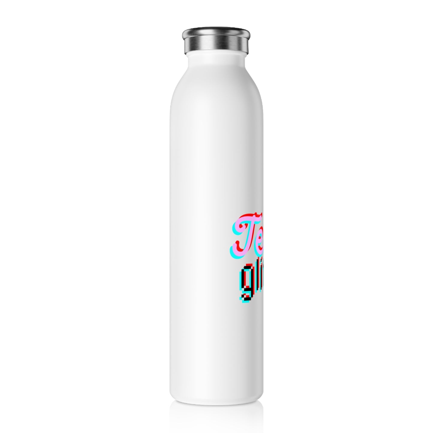 Tech Glitch Technichal Issue Slim Water Bottle Top 20 oz.