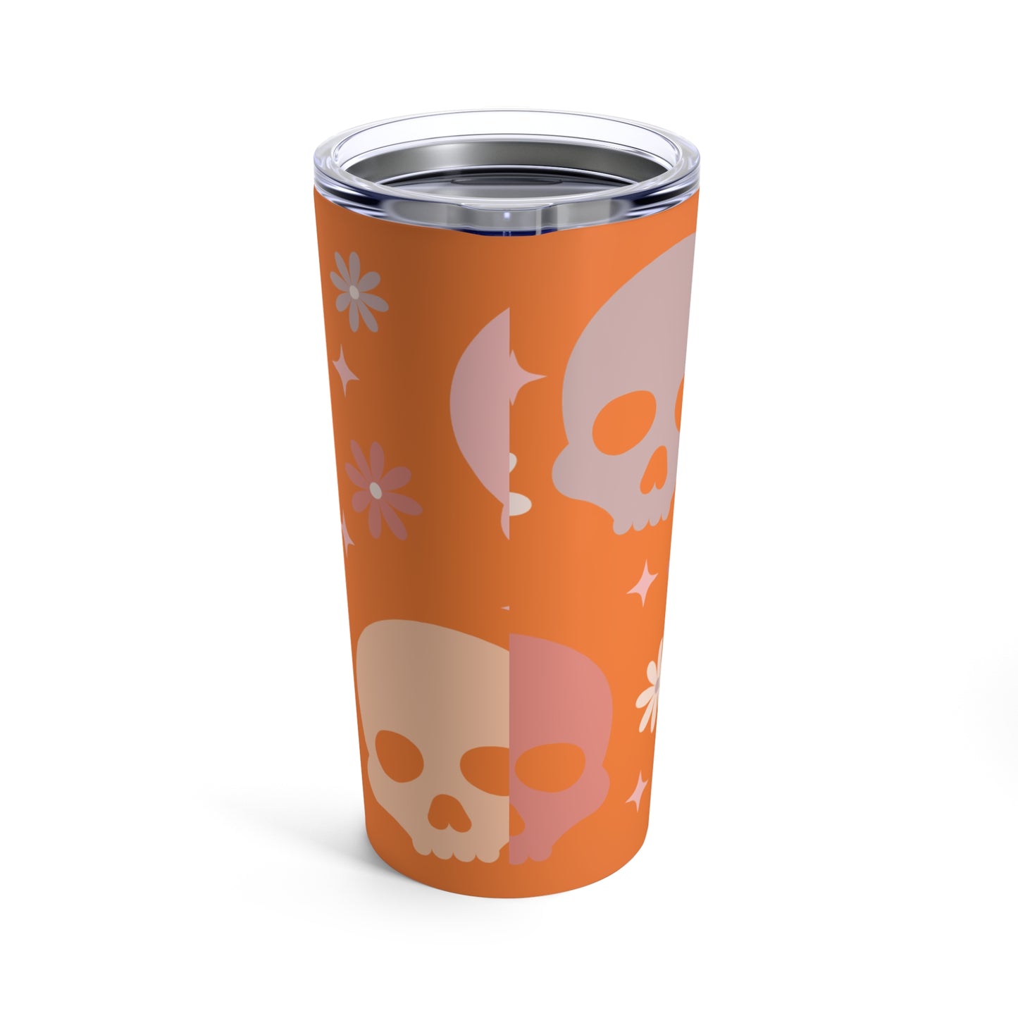 Halloween Sweet Skulls Candy Sugar Orange Holiday Cup Hot Cold Tumbler 20oz