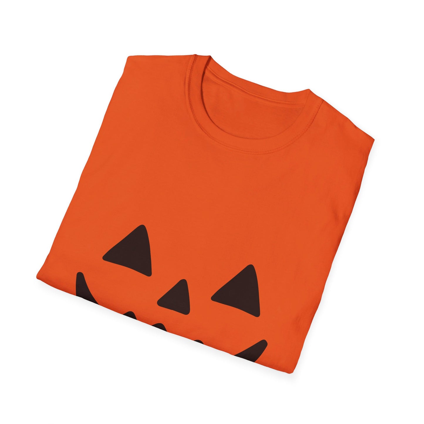 Happy Halloween Pumpkin Jack O Lantern Face Smile Scary Orange Hallow's Eve Unisex Softstyle T-Shirt