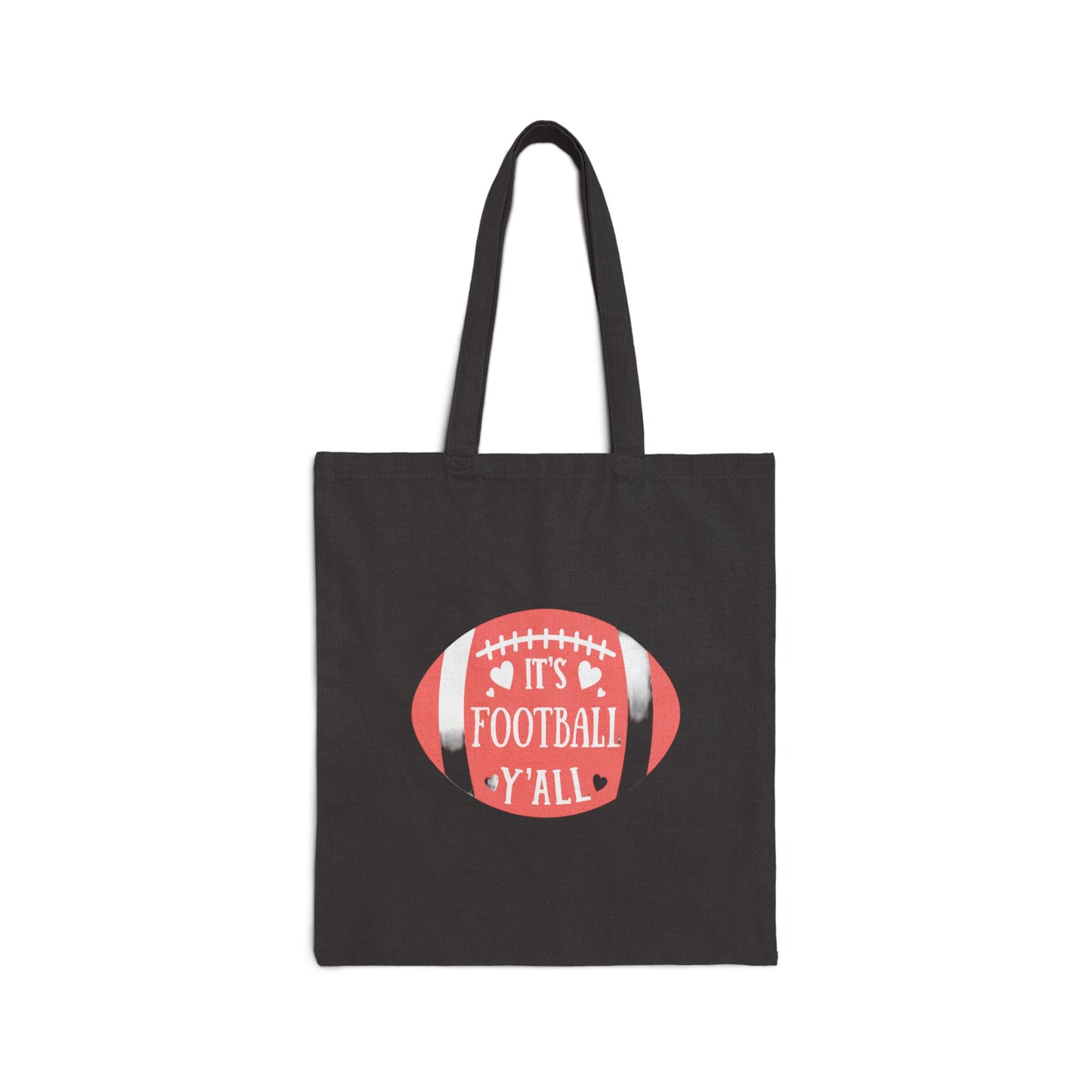 Football Time Snack Sack Mom Dad Aunt Family Cheer Cotton Canvas Tote Bag Back Pink Pig Skin