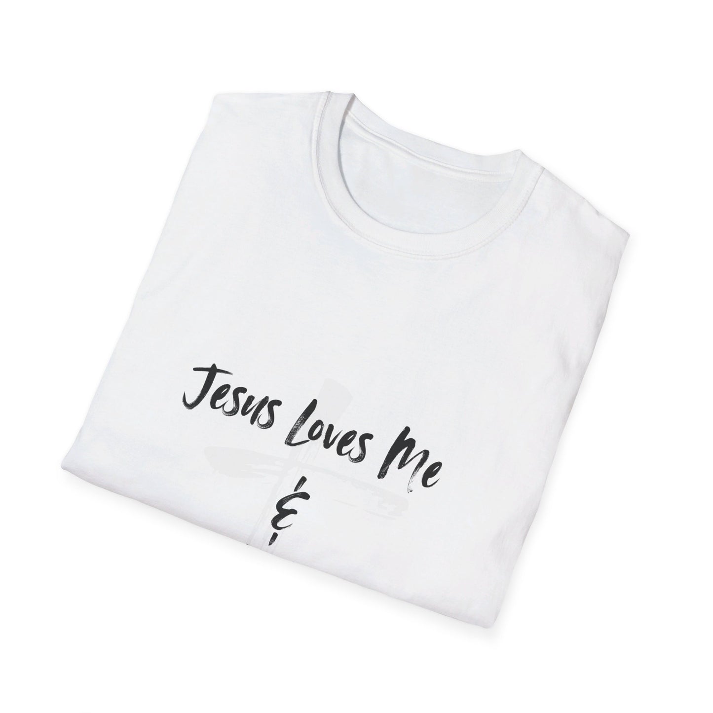 Jesus Loves Me and My Tattoos Tee Unisex Softstyle T-Shirt