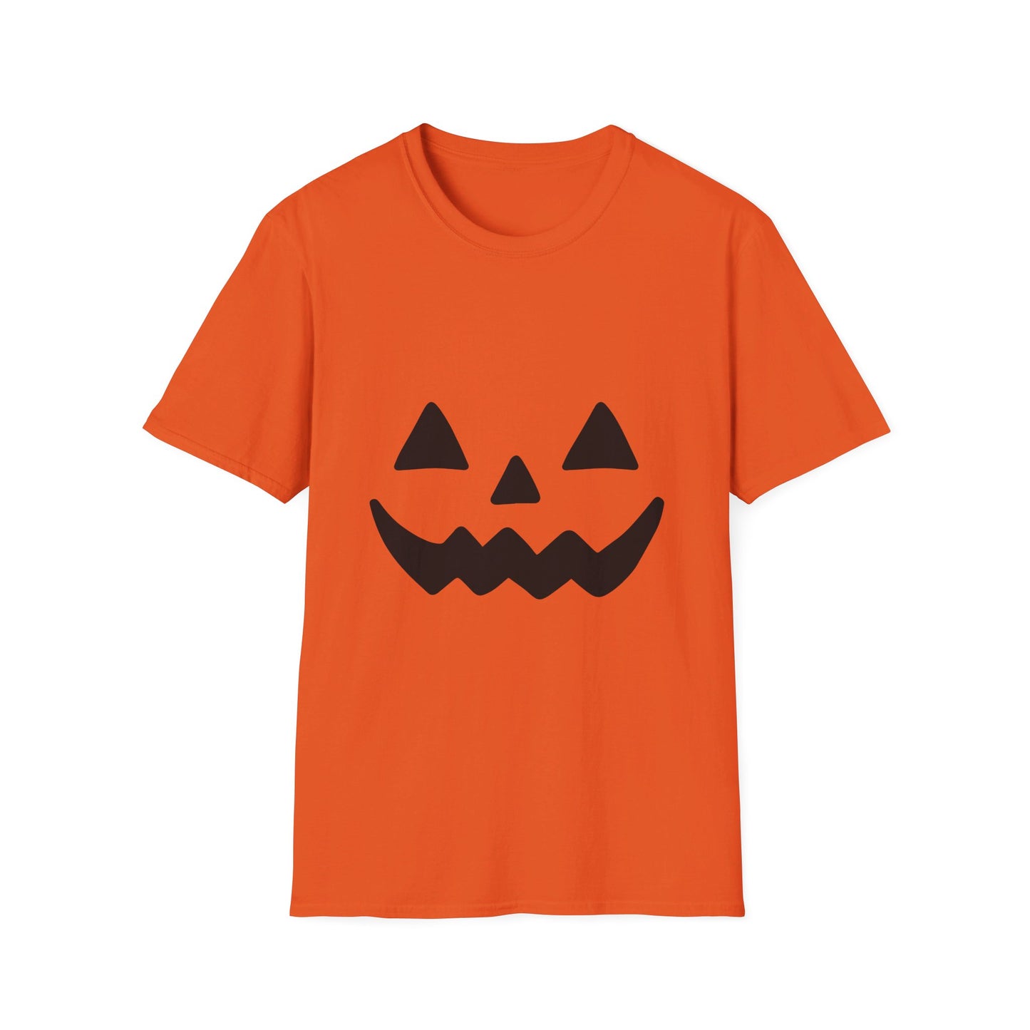 Happy Halloween Pumpkin Jack O Lantern Face Smile Scary Orange Hallow's Eve Unisex Softstyle T-Shirt