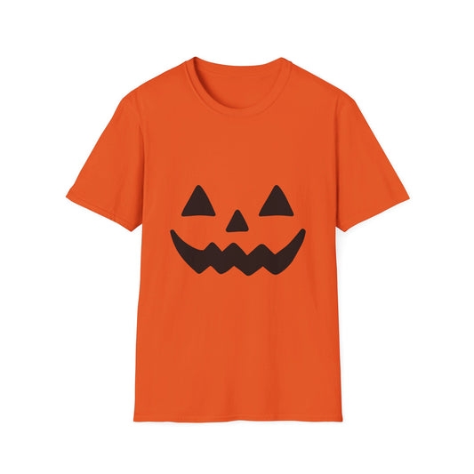 Happy Halloween Pumpkin Jack O Lantern Face Smile Scary Orange Hallow's Eve Unisex Softstyle T-Shirt