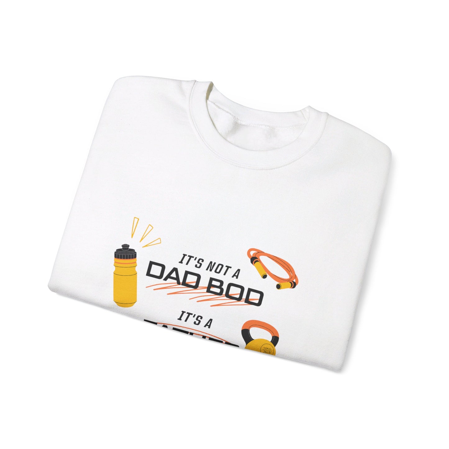 Dad Bod Father Figure Workout Healthy Exercise Crewneck Sweatshirt Top Sports Gym