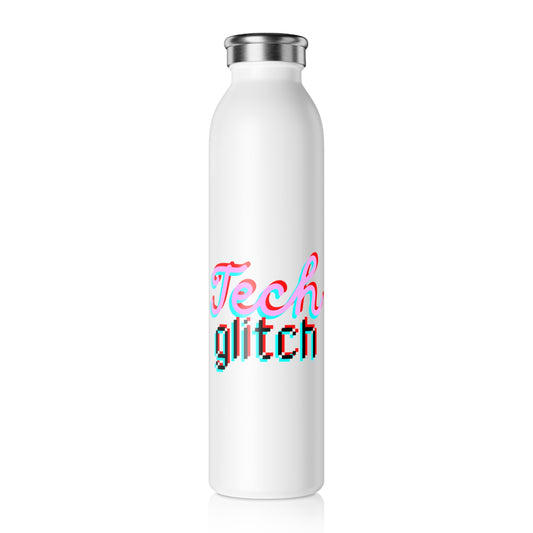 Tech Glitch Technichal Issue Slim Water Bottle Top 20 oz.