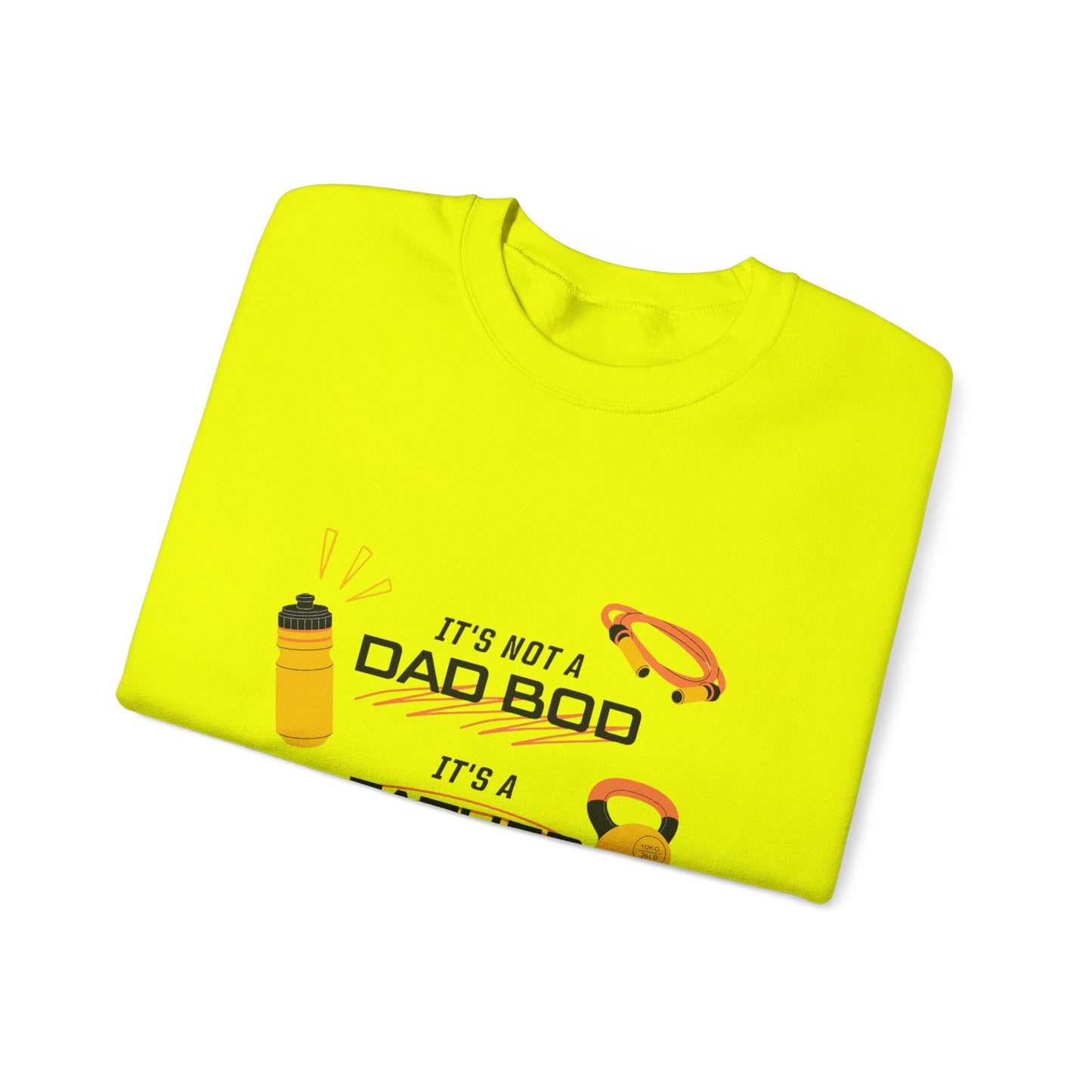 Dad Bod Father Figure Workout Healthy Exercise Crewneck Sweatshirt Top Sports Gym