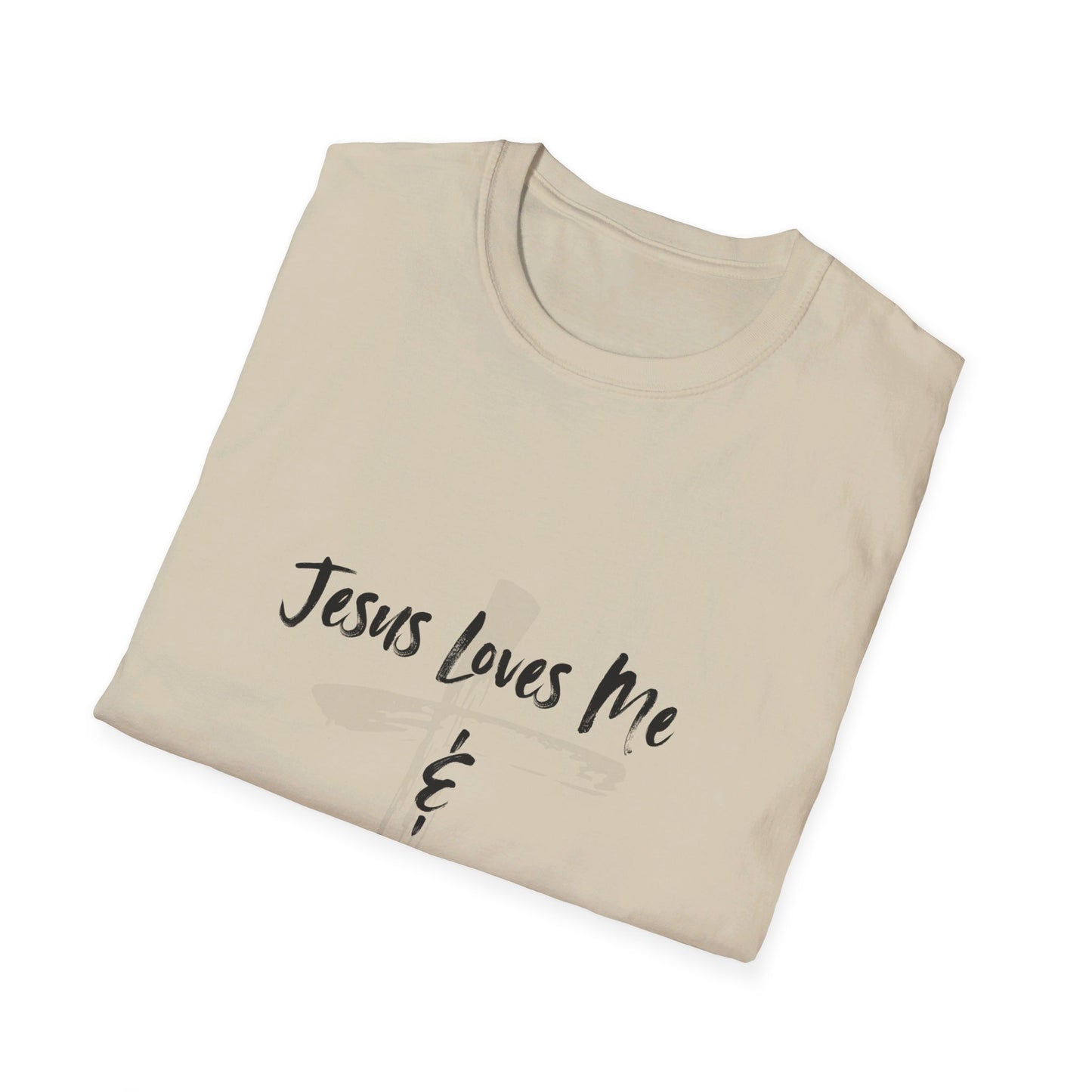 Jesus Loves Me and My Tattoos Tee Unisex Softstyle T-Shirt